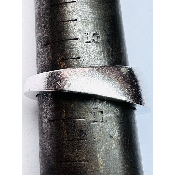 Estate Emporio Armani 925 Sterling Silver Modern Band Ring Size 10.5, 12g - Picture 7 of 11